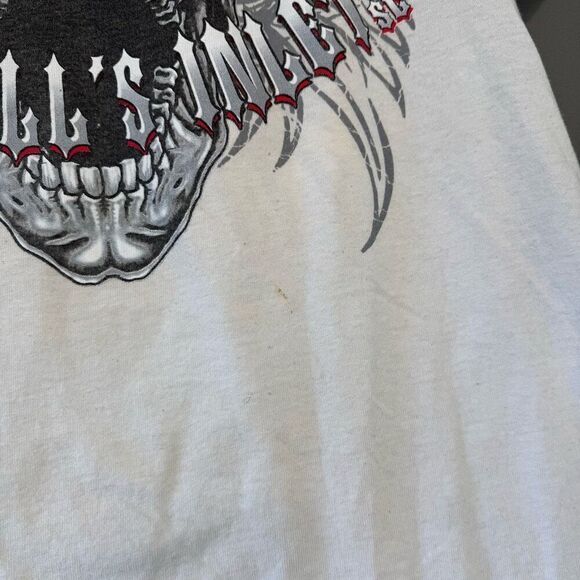 Suck Bang Blow Motorcycle T-Shirt Skull Graphic Size Large Grunge Emo Style - Picture 4 of 16